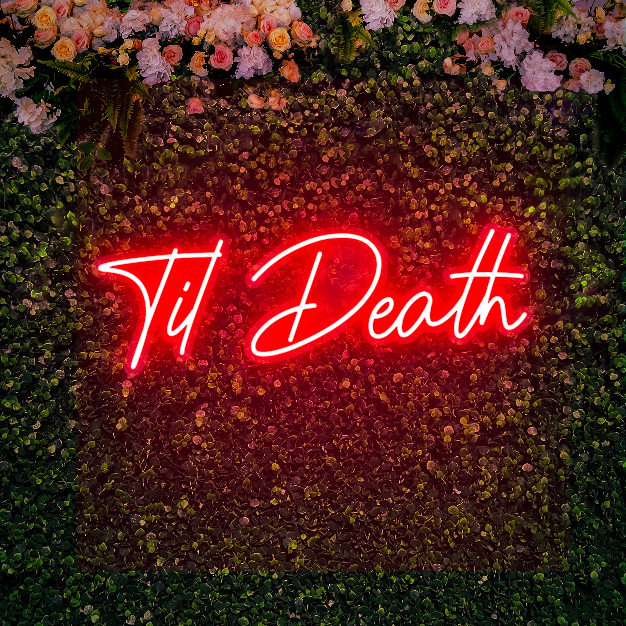 TIL DEATH Neon Sign Led Light Home Decor Custom Neon Sign -  UK
