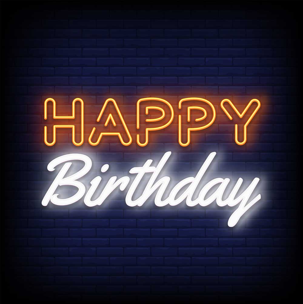 Happy Birthday Neon outlet Lights