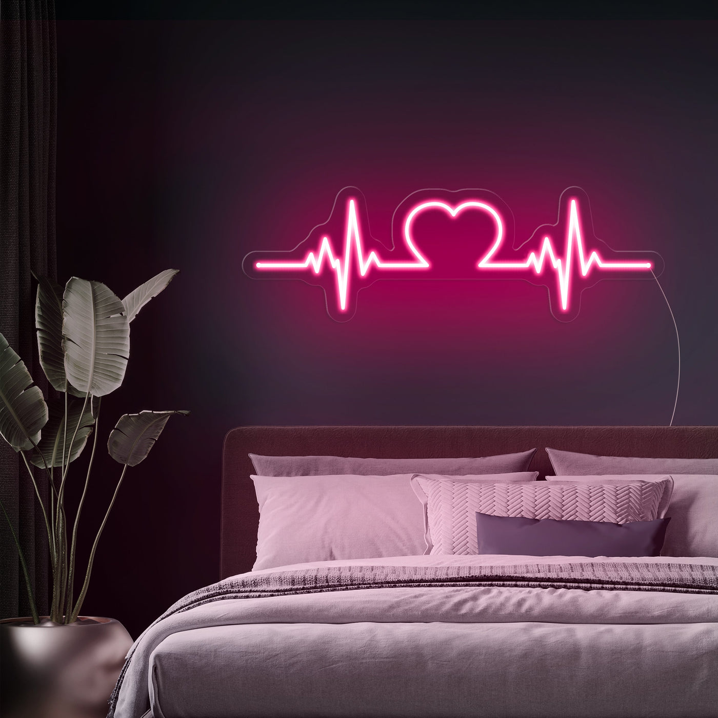 HEARTBEAT NEON SIGNS PURPLE