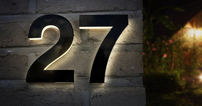 Backlit Led Address Numbers Number Plate Of House Sign