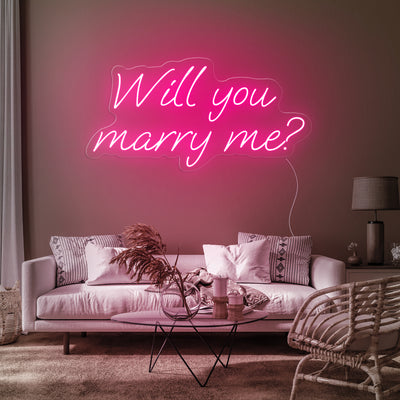 WILL YOU MARRY ME NEON SIGN ORANGE