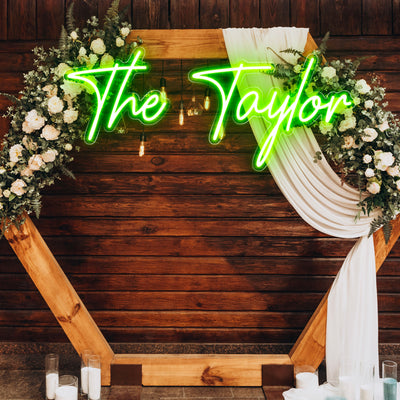 Family Name Neon Sign Wedding Bridal Lover Party Proposal Neon Lighting Reception Wedding Neon Sign