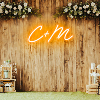 S+W A&B Name Wedding Neon Sign Lover Bridal Shower Engagement Party Wedding Neon Lighting