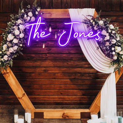 Family Name Neon Sign Wedding Bridal Lover Party Proposal Neon Lighting Reception Wedding Neon Sign
