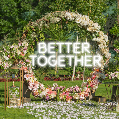 Better Together Neon Sign Wedding Party Bride Shower Reception Wedding Neon Sign Proposal Valentine'S Day Party Neon Lighting