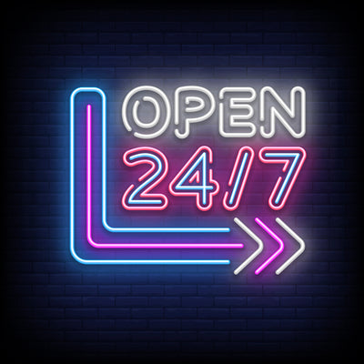 OPEN 24/7- LED Neon Signs--