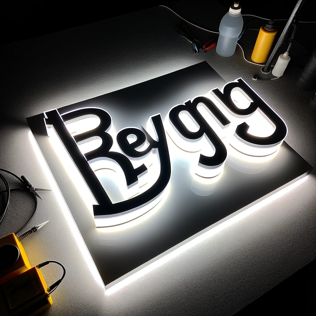 3d Backlit Signage Front-Lit Company Logo Led Channel Letters Sign Acrylic