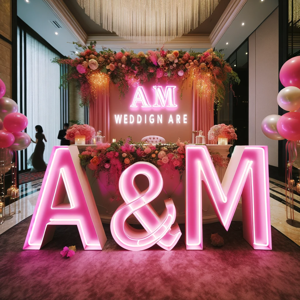 Giant Marquee Lighting Up Neon Letters Birthday Wedding Anniversary Event Party Decoration