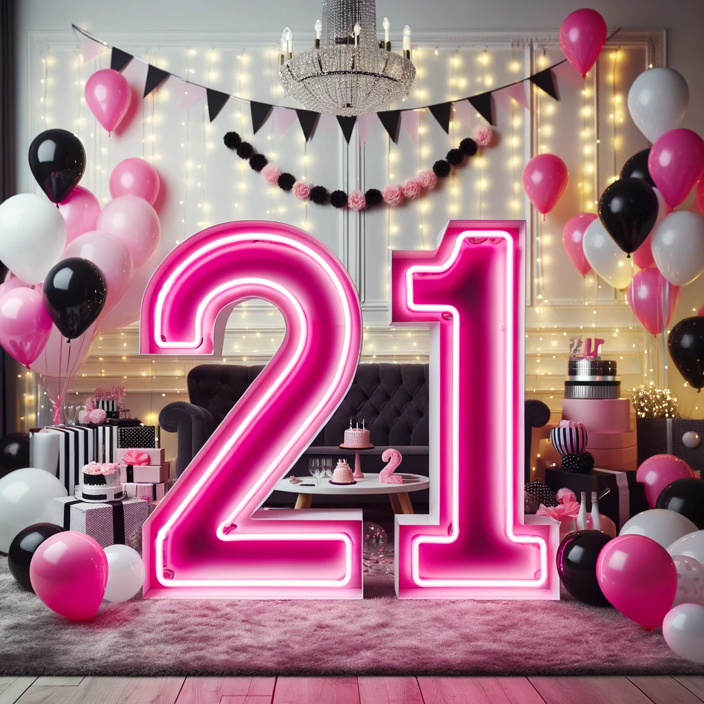 Giant Led Neon Marquee Numbers Birthday Anniversary Event Party Decoration