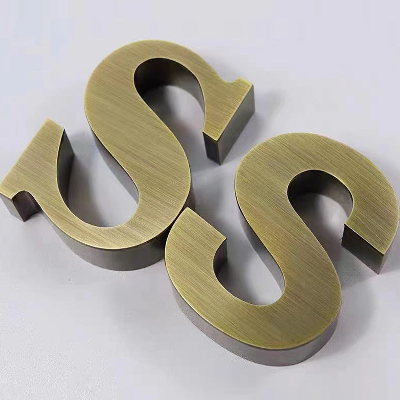 3d Stainless Steel Cut Out Non-Illuminated Letter Signs Building Name Church School Name