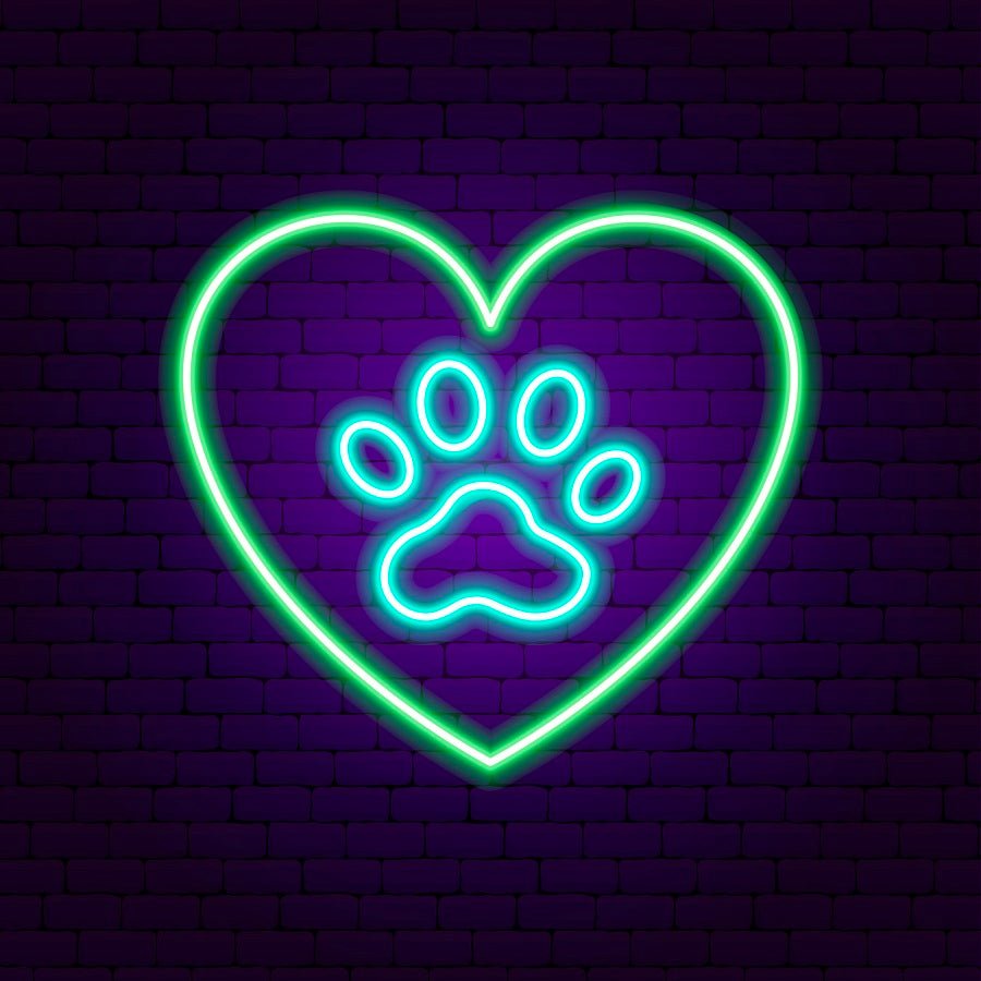 Cat Footprints--LED NEON LIGHT --YELLOW