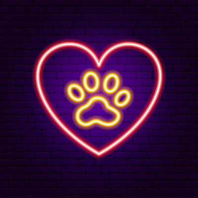 Cat Footprints--LED NEON LIGHT --YELLOW