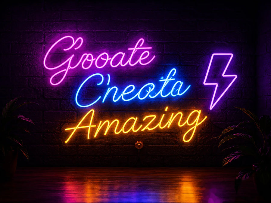 Custom sign comparison image
