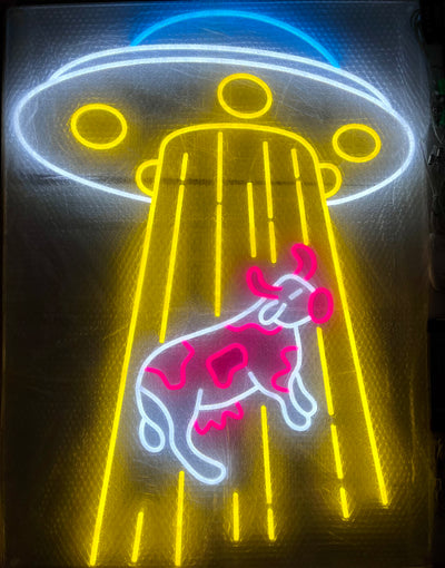 Kidnapping Cow LED Neon Sign