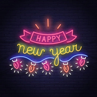 HAPPY NEW YEAR --LED NEON SIGNS--ORANGE