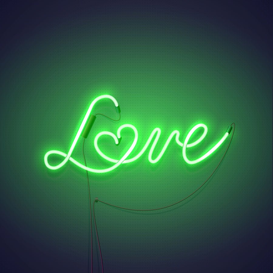 LOVE --LED NEON SIGNS--ORANGE