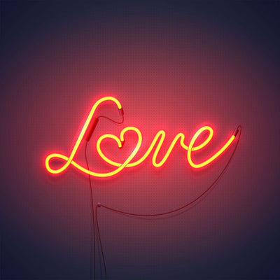 LOVE --LED NEON SIGNS--ORANGE