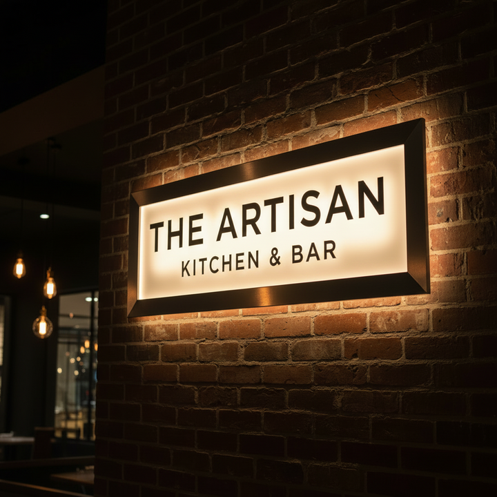 A professional backlit lightbox signage for &
