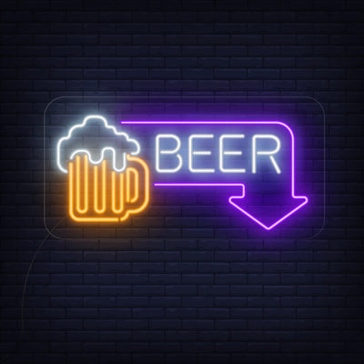 Beer STYLE LED Neon Signs PURPLE COLOR