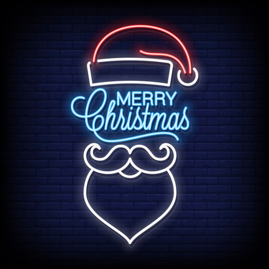 santa claus led neon signs blue color