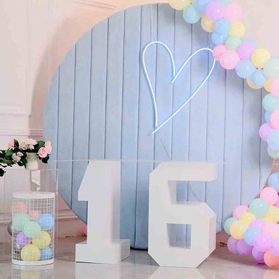 Large 3d Metal Non-Illuminated Table Numbers Letters Baby Shower Birthday Party Display Decoration