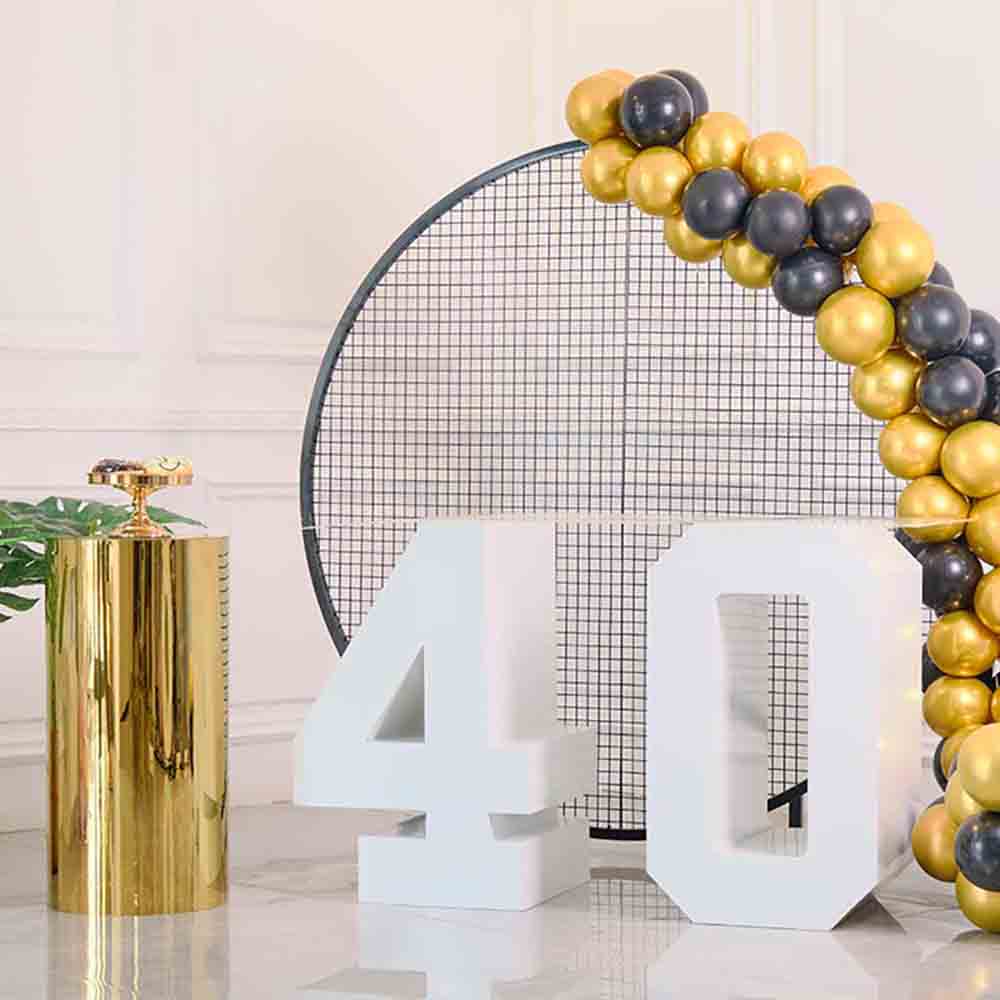 Large 3d Metal Non-Illuminated Table Numbers Letters Baby Shower Birthday Party Display Decoration