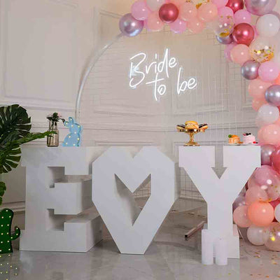 Giant 3d Non-Lighting Metal Table Letters Numbers Event Party Display Decoration