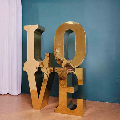 Large 3d Metal Non-Light Letter Number Table Wedding Bridal Event Party Display Decoration