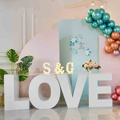 Giant 3d Non-Lighting Metal Table Letters Numbers Event Party Display Decoration