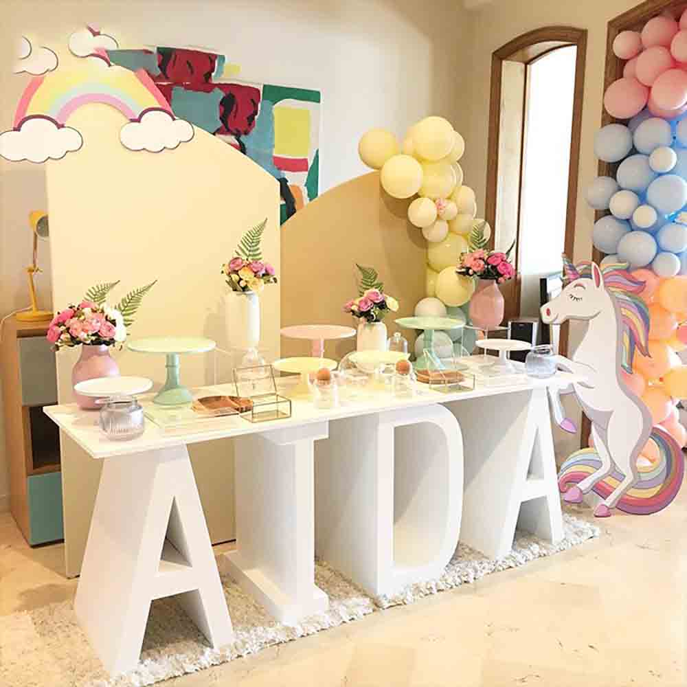 Giant 3d Non-Lighting Metal Table Letters Numbers Event Party Display Decoration