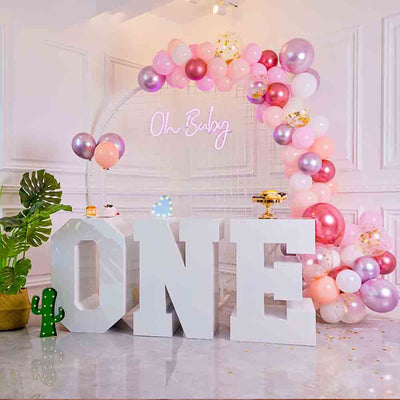 Large 3d Metal Non-Illuminated Table Numbers Letters Baby Shower Birthday Party Display Decoration