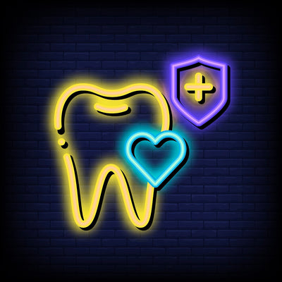 protect teeth led neon signs yellow color 