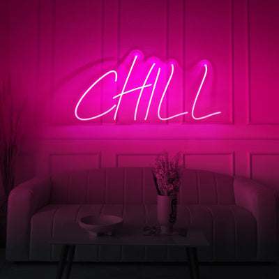chill - led neon signs pink color