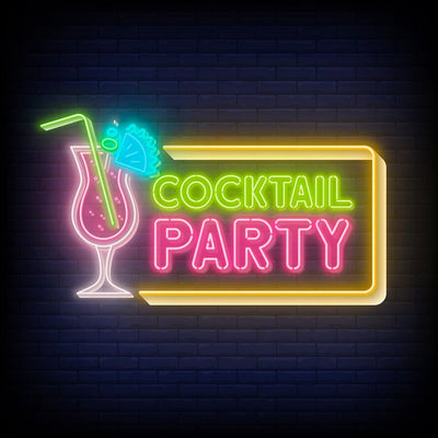 cocktail party led neon signs yellow color