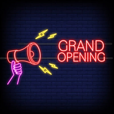 grand opening led neon sign orange color