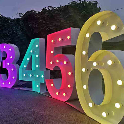 Large Metal Marquee Number Letters Decoration Birthday Anniversary Event Party