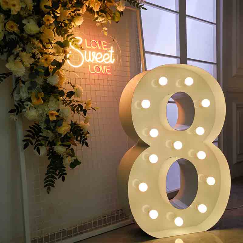 Large Light Up Marquee Number Letters Anniversary Birthday Party Decoration