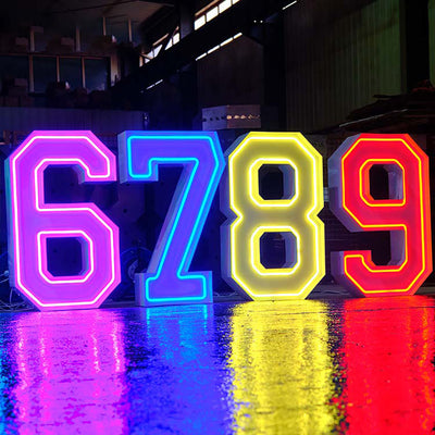 Large Led Marquee Neon Numbers Anniversary Birthday Event Party Lights