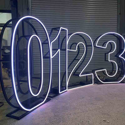 3d Frame Letters Neon Lighting Numbers Metal Birthday Anniversary Event Party Decoration