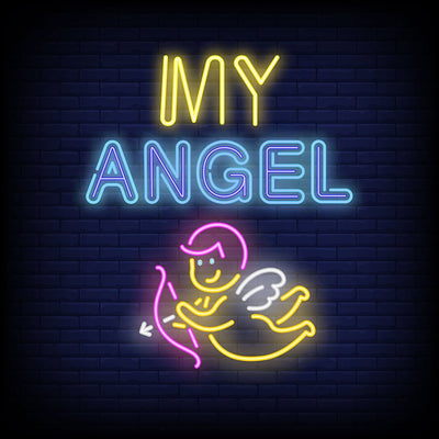 MY ANGEL --LED NEON SIGNS--YELLOW PINK PURPLE - NNEEOONN™